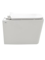 AQM2003 Унитаз подвесной с сиденьем SoftClose, технология смыва Rimless, скрытый крепеж. 530x365x360