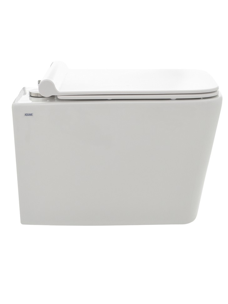 AQM2003 Унитаз подвесной с сиденьем SoftClose, технология смыва Rimless, скрытый крепеж. 530x365x360