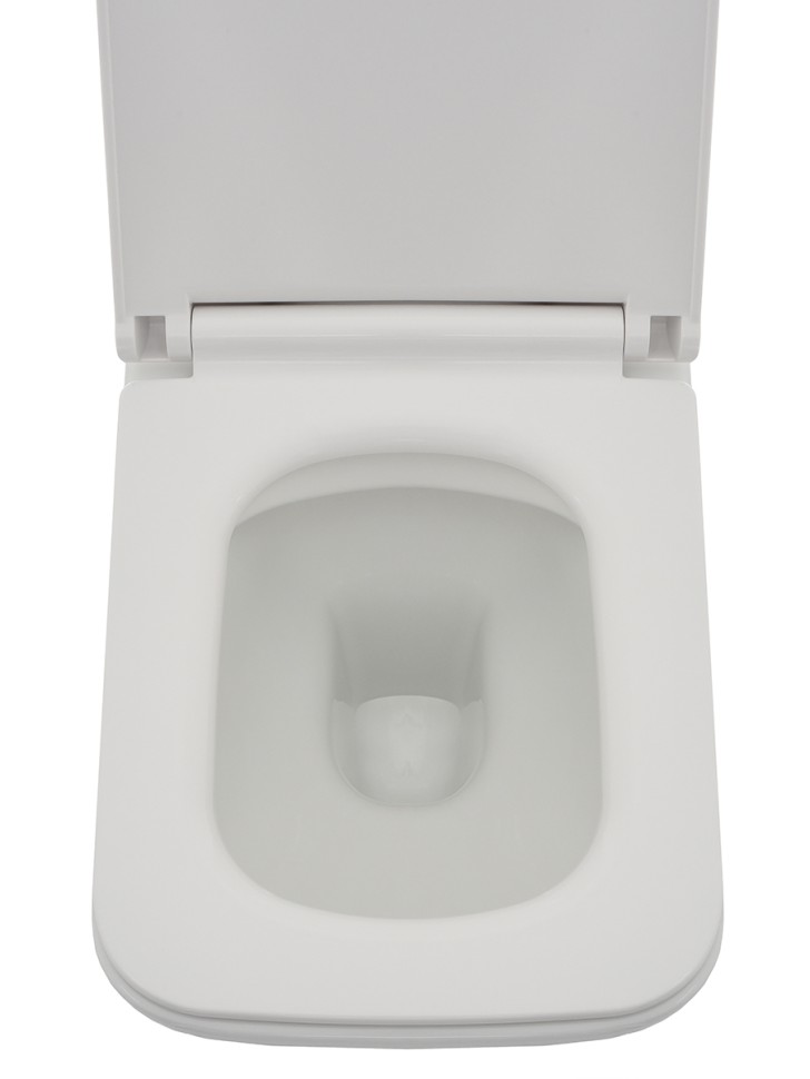 AQM2003 Унитаз подвесной с сиденьем SoftClose, технология смыва Rimless, скрытый крепеж. 530x365x360