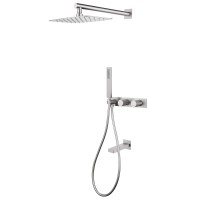 Душевая система ABBER Rund AF8717SP скрытого монтажа с изливом, сатин