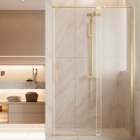 Душевая дверь Экстенза (Extenza) VDP-4EX1011CLG, 1000/1100, брашированное золото, стекло прозрачное