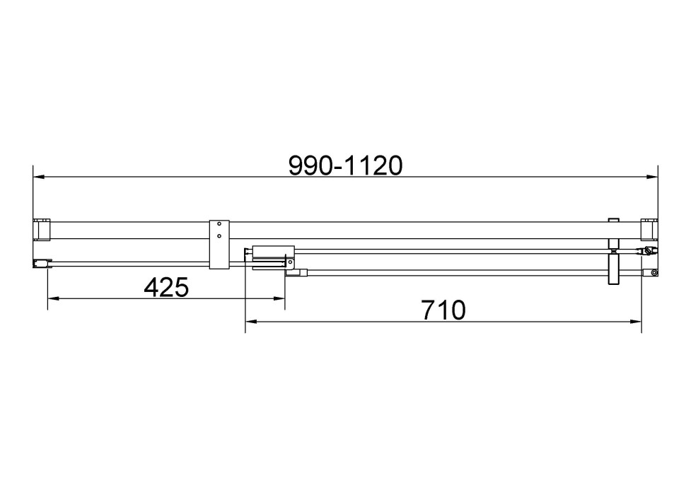 Душевая дверь Экстенза (Extenza) VDP-4EX1011CLG, 1000/1100, брашированное золото, стекло прозрачное