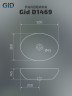 Раковина Gid D1469 51196 накладная белая 50x36x14.5