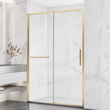 Душевая дверь Слим Софт (Slim Soft) VDS-1SS110CLG, 1100, брашированное золото, стекло прозрачное