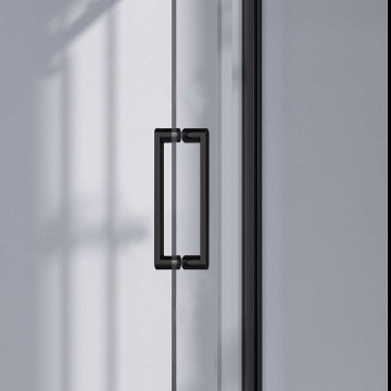 Душевая дверь Комо-Н (Como-N) VDS-4CN130CLB, 1300, черный, стекло прозрачное