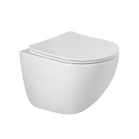 Унитаз подвесной безободковый с сиденьем и смывом TORNADO BelBagno AMANDA-TOR BB051CH-TOR-FC/SC