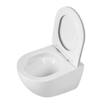 Унитаз подвесной безободковый с сиденьем и смывом TORNADO BelBagno AMANDA-TOR BB051CH-TOR-FC/SC
