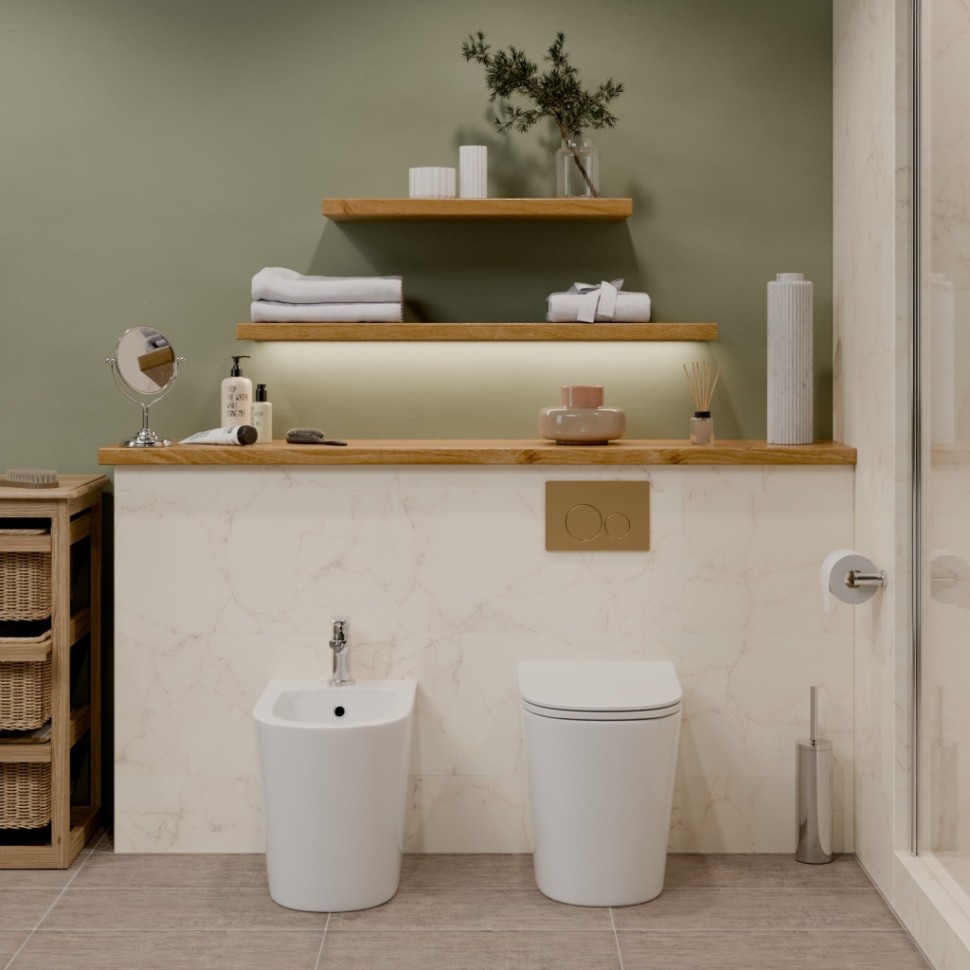 Биде IBERICA BLANCA BURGOS BIDE глянцевый белый (IB.BRA.B32)