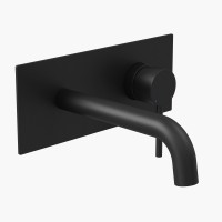 Смеситель для раковины VENTAS R скрытого монтажа, совместный, черный матовый