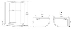Timo Lux T-7702 L душевая кабина 120*85*225
