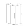 Душевой уголок Слим-Н (Slim-N) VSR-4SN8012CLBN, 1200*800, брашированный никель, стекло прозрачное