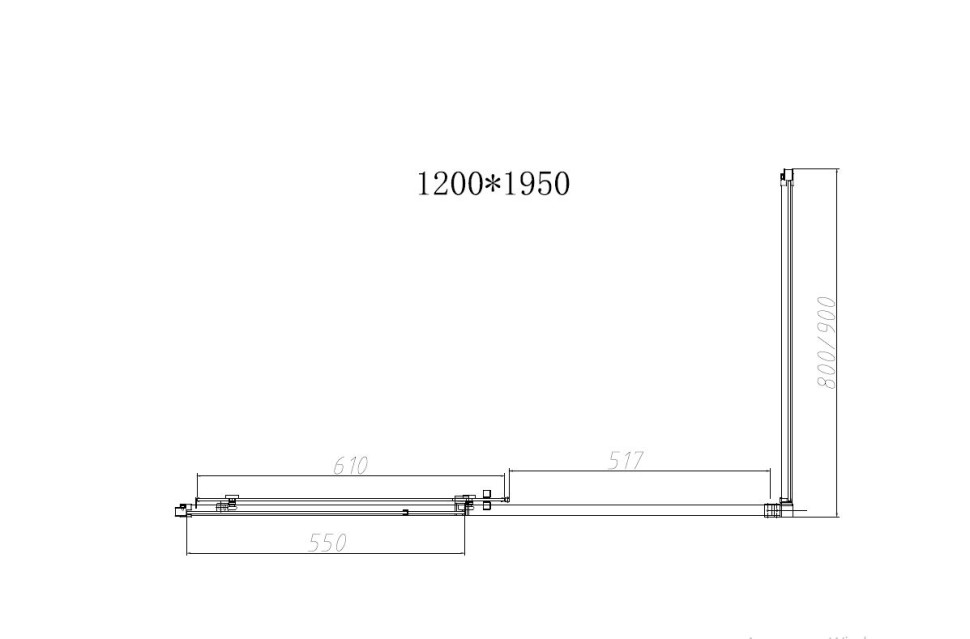 Душевой уголок Слим-Н (Slim-N) VSR-4SN8012CLBN, 1200*800, брашированный никель, стекло прозрачное