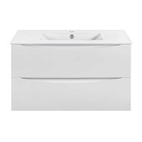 База под керамическую раковину Mia Slim 900 подвесная, 2 выкатных ящика soft close, G.White