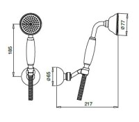 Ручной душ со шлангом и держателем CEZARES CZR-KD-01-M