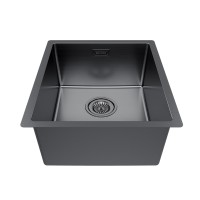 Мойка LASSAN 38 UNI, нерж. сталь, LA38-GM, вороненая сталь, 380х440мм, Paulmark