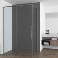 Душевой уголок Ultima VSR-7UL9010CLGM, 1000*900, вороненая сталь, стекло прозрачное