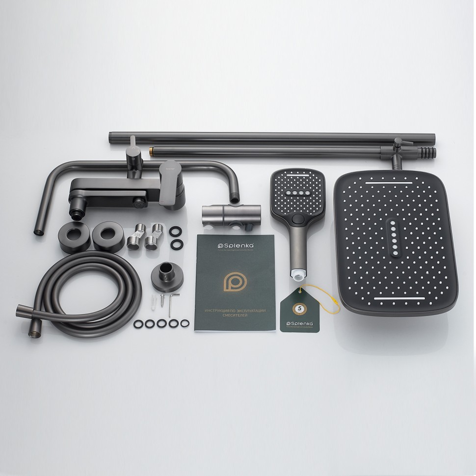 Душевая система Splenka для ванны и душа S06.24.09 Графит