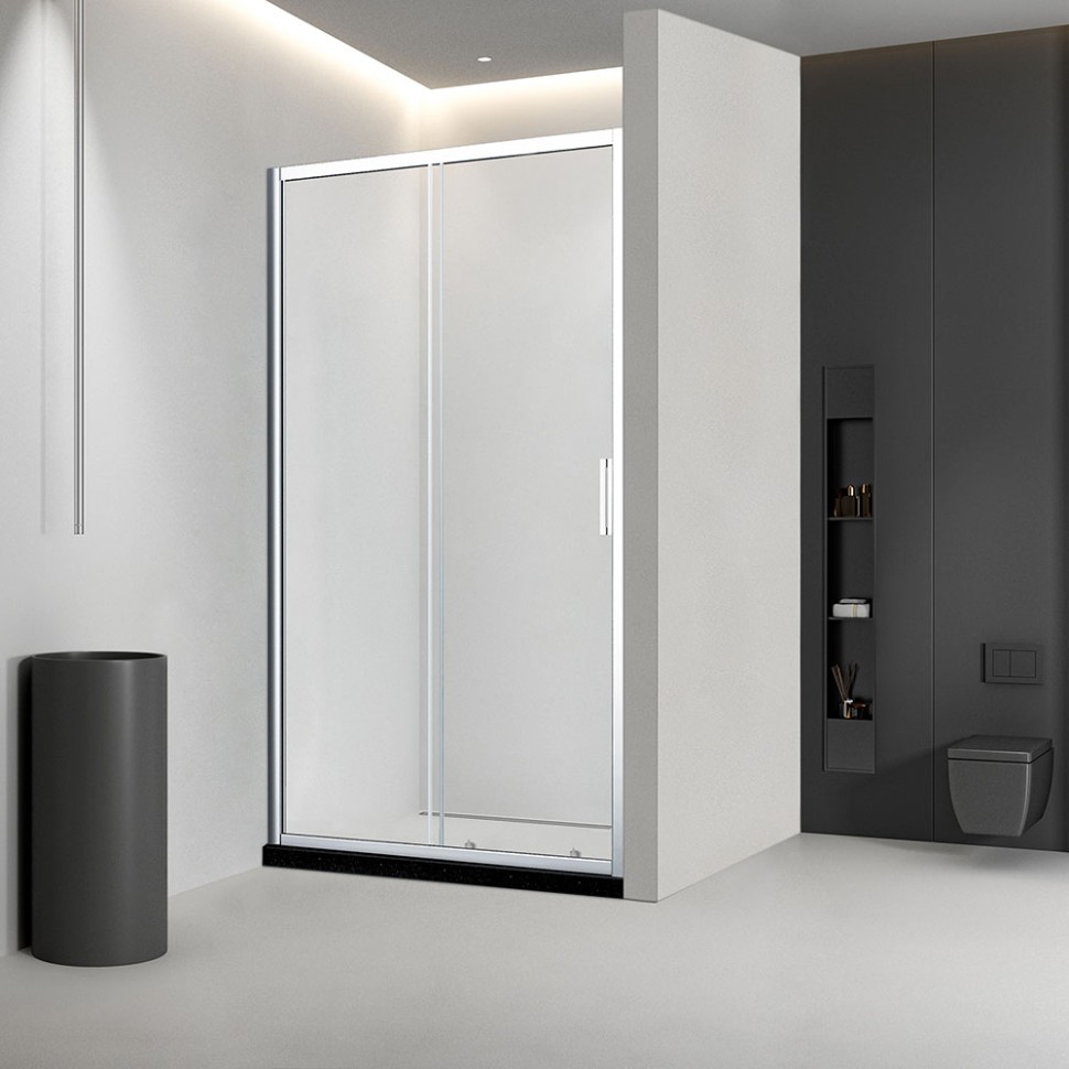 Душевая дверь Veconi Vianno VN-46, 1050x1850, хром, стекло прозрачное