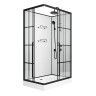 Душевая кабина Niagara Standart ST120/80/15QR/KL/BKT (120х80х225) поддон низкий(15см),черный,стекло прозрачное,3 места