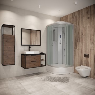 Душевая кабина Niagara Classic NG-3302-14P (100х100х215) средний поддон(26см),стекло матовое,4 места