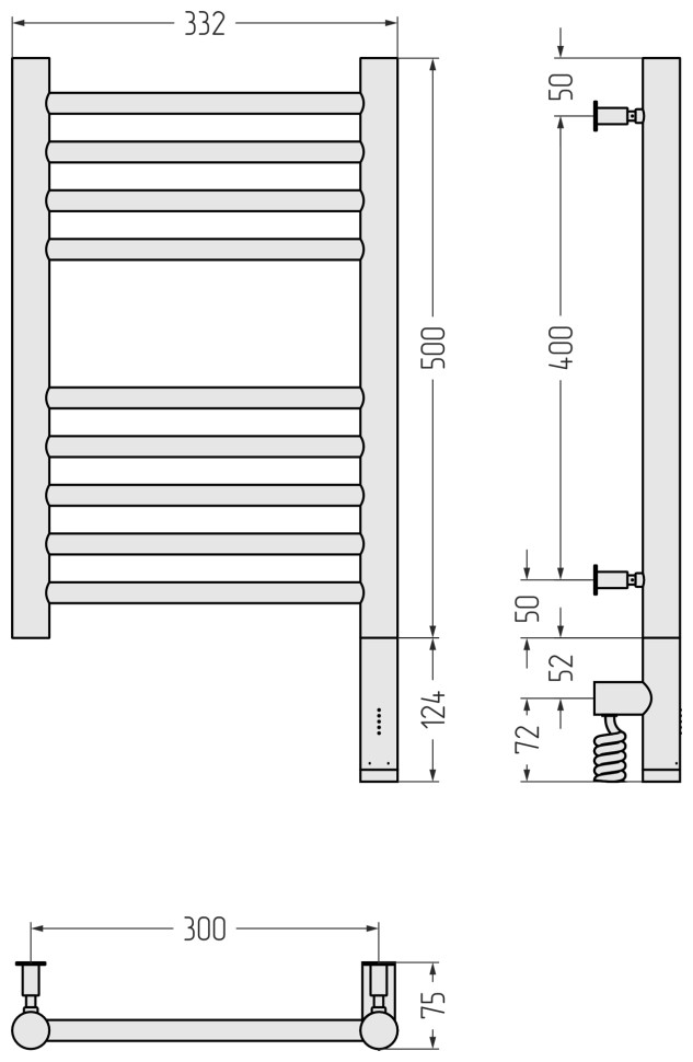 Богема 3.0 прямая 500х300 МЭМ правый