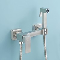 Смеситель Splenka настенный с гигиеническим душем S98.51.05 Сатин