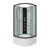 Душевая кабина Niagara Classic NG-6708-14BKG (90х90х200) высокий поддон(40см),черный,стекло прозрачное,4 места