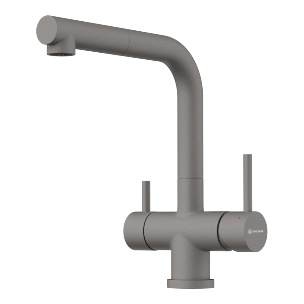 Смеситель для кухни Omoikiri Takamatsu-S-GR латунь/leningrad grey