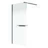 Душевая перегородка Niagara Nova NG-582-10BLACK (100х200) черный матовый,стекло белый градиент,1 место