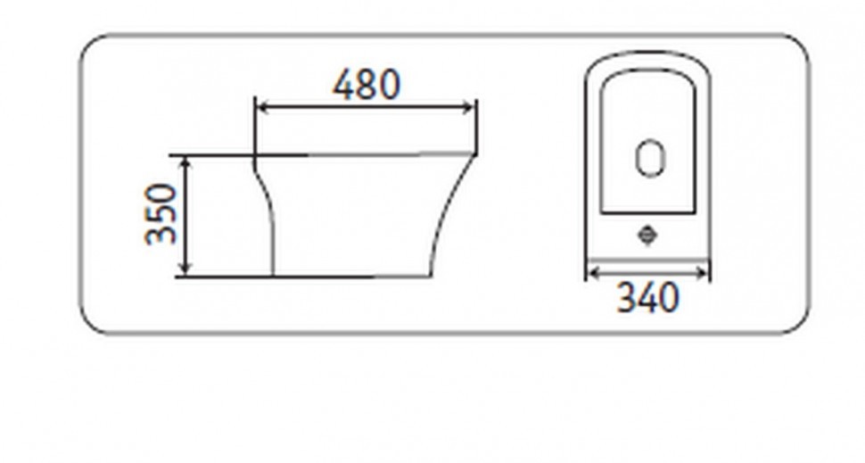 Биде напольное CeramaLux 1215C