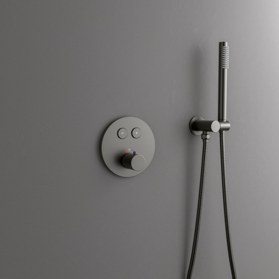 Душевая система встроенная с термостатом Timo Saona SX-2370/18SM черное золото