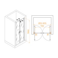Душевая дверь RGW PA-104 (900)