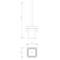 Щетка для туалета ABBER Westen AA1732B черная матовая
