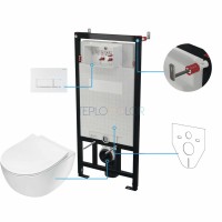 Унитаз с сиденьем, скрытого монтажа, 6 в 1