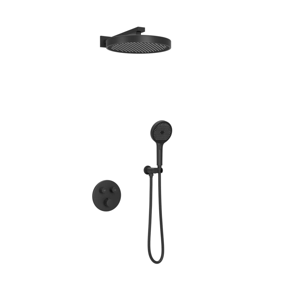 Душевой комплект SANCOS Space встраиваемый c термостатическим смесителем, цвет черный матовый , арт. SC3006MB