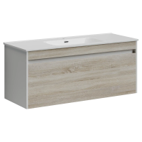 Тумба подвесная SANCOS Smart 1190х450х500, c двумя ящиками оснащенными доводчиками, дуб бардолино/белый , арт. SM120-1E