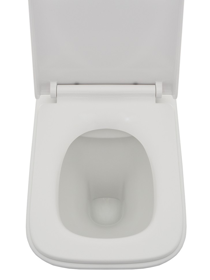 AQM2004 Унитаз подвесной с сиденьем SoftClose, технология смыва Rimless, скрытый крепеж. 490x340x350