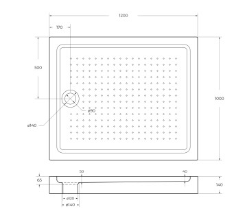 Акриловый поддон BelBagno TRAY-BB-AH-120/100-15-W