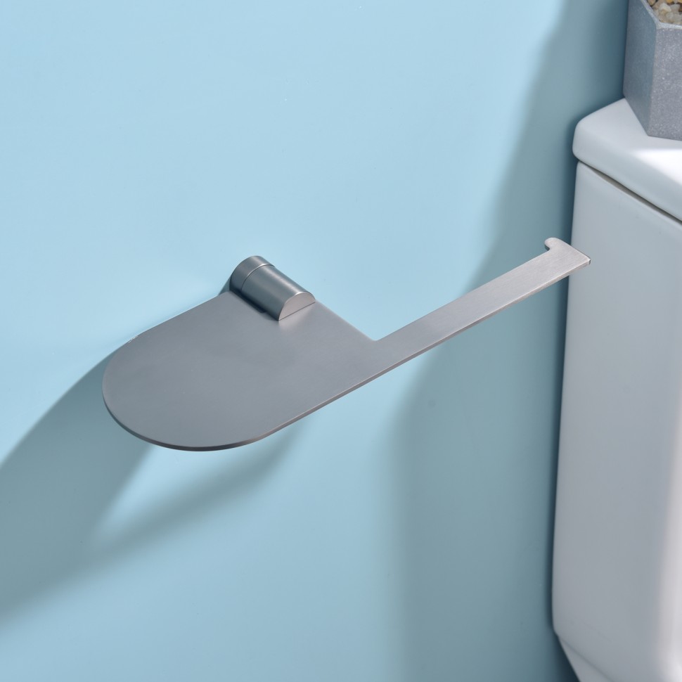 Бумагодержатель с полочкой для телефона Raglo графит