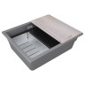 Мойка LUMI-MULTI SINK 55 UNI, IT-GRANIT, LU-MULTI 55-GRM, серый металлик, 550х450, Paulmark