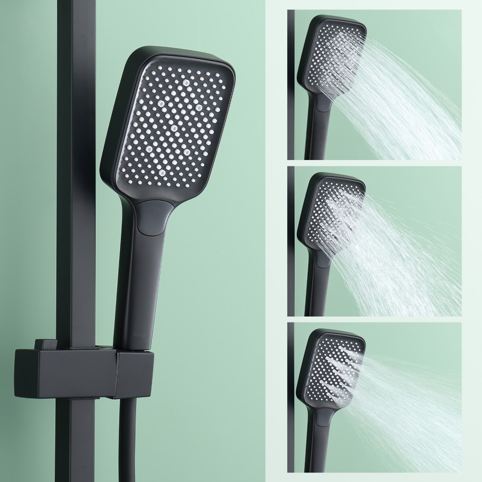 Душевая система Raglo для ванны и душа, черный