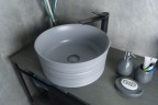 Раковина Gid Gm969 53335 накладная серая матовая 41x41x18