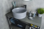 Раковина Gid Gm969 53335 накладная серая матовая 41x41x18