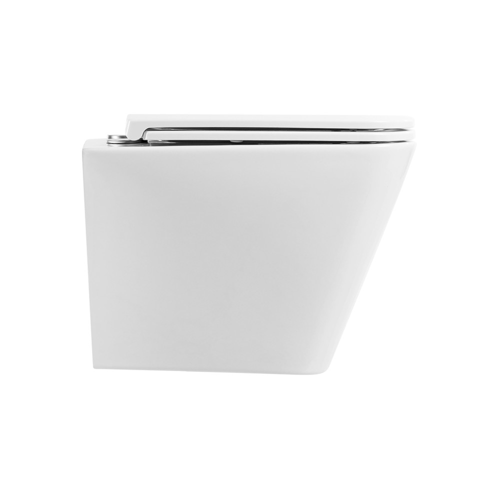 Унитаз подвесной безободковый с сиденьем BelBagno ARDENTE-R BB520CHR/SC