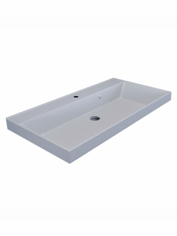 Раковина для ванной 90 см, Uperwood Classic Quartz, кварцевая, белая матовая, жасмин