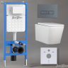 Комплект 3в1 IBERICA BLANCA инсталляция SILENCIO, унитаз TOLEDO ALTO белый, кнопка смыва ESTI-R серый матовый (IB001.TLA.231.218)