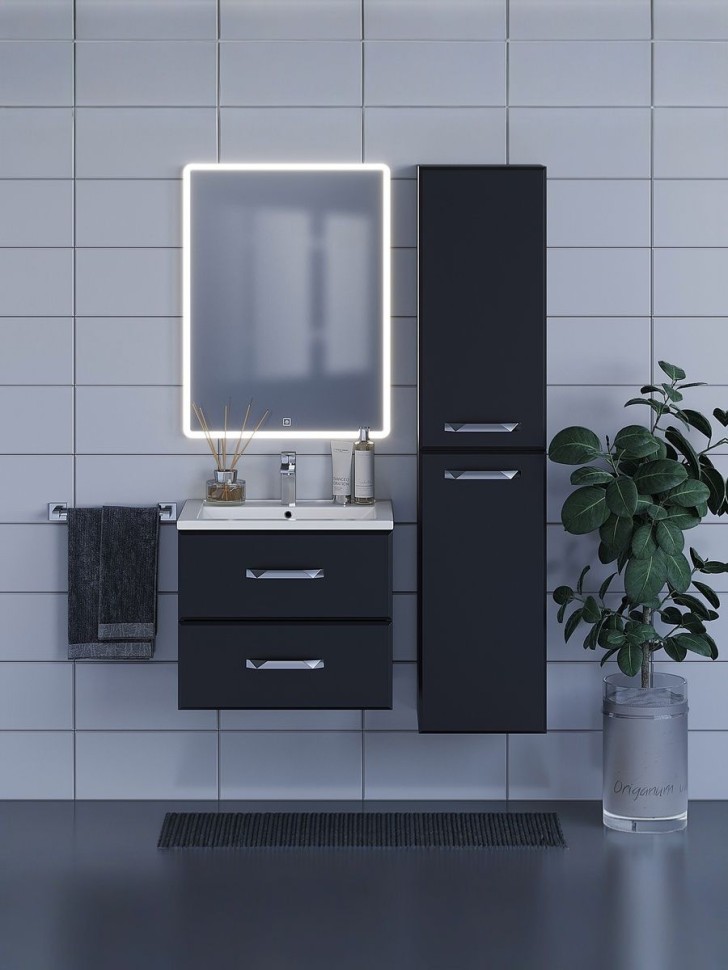 Зеркало для ванной с подсветкой Uperwood Foster 60х80 см, прямоугольное, сенсор/антизапотевание