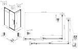 Душевой уголок Ультима (Ultima) VSR-7UL9014CLG, 1400*900, брашированное золото, стекло прозрачное