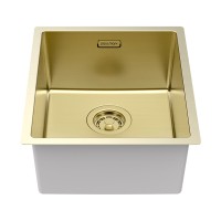 Мойка LASSAN 38 UNI, нерж. сталь, LA38-LG, светлое золото, 380х440мм, Paulmark