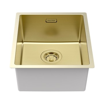 Мойка LASSAN 38 UNI, нерж. сталь, LA38-LG, светлое золото, 380х440мм, Paulmark